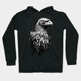 Black White Bald American Eagle Hoodie